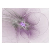 Nappe Petite Beauté Moderne Mauve Grey Fractal Art Flowe (Devant (Horizontal))