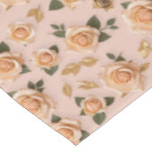 Nappe Petites Roses Crème Et Or (Angle)