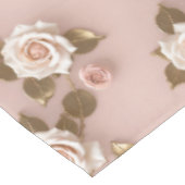 Nappe Petites roses dans des tons d'ivoire et d'or (Angle)