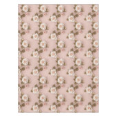 Nappe Petites roses dans des tons d'ivoire et d'or (Devant)