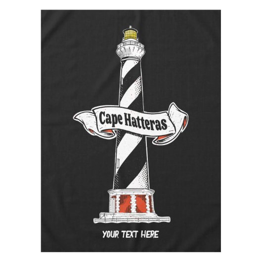 Nappe Phare de Cape Hatteras noir et blanc (Devant)