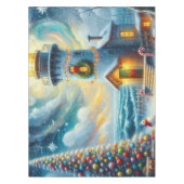 Nappe Phare de Noël Arbre Nautique Bleu Côtier (Devant)