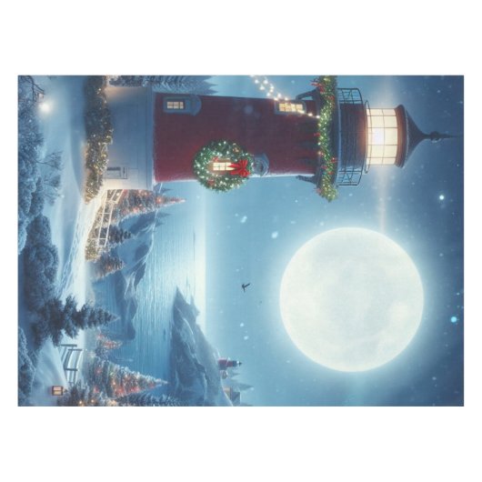 Nappe Phare de Noël nautique (Devant (Horizontal))