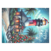 Nappe Phare de Noël Tropical Coureur personnalisé (Devant (Horizontal))