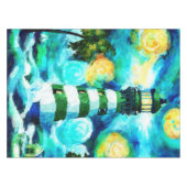 Nappe Phare Tropical & Palm Trees Vert Bleu Turquoise (Devant (Horizontal))