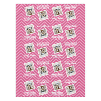 Nappe Photo de Chevron Motif et Nom personnalisé