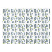 Nappe Photo de Noël hiver gris maisons vertes w (Devant (Horizontal))