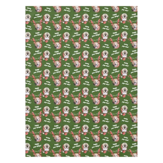 Nappe Photo Deux Chiens Joyeux Noël Petit + Moyen (Devant)