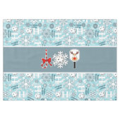 Nappe Pickleball Joie Noël Party Red Green Père Noël (Devant (Horizontal))