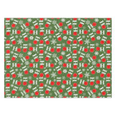 Nappe Pickleball Noël Rouge Vert Feux de neige Ho Ho Ho (Devant (Horizontal))