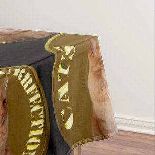 Nappe Pièces De Chat D'Or Avec Chat De Gingembre,