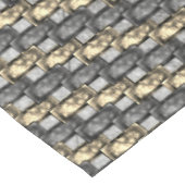 Nappe Pièces rectangulaires dorées grises sculptées et t (Angle)