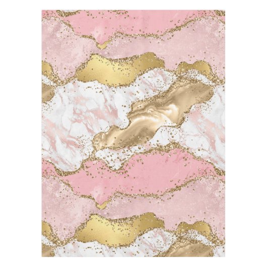 Nappe Pierre rose et blanche avec Agate de Parties scint (Devant)