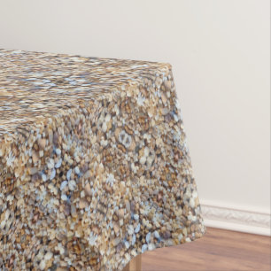 Nappe pierres beiges Brown galets motif