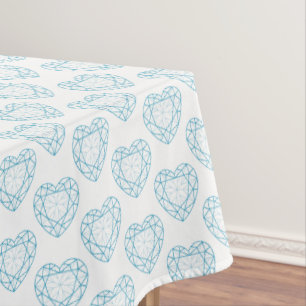 Nappe Pierres de topaze bleu fil de coeur tissu motif