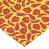 Nappe Piments forts Red Chili sur fond jaune (Angle)