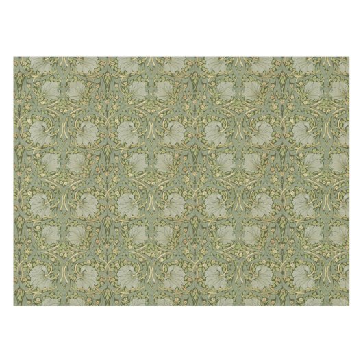 Nappe Pimpernel William Morris Motif d'or vert (Devant (Horizontal))