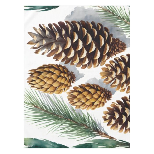 Nappe Pine Cones Aquarelle Art botanique (Devant)