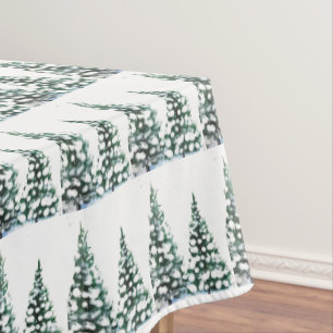 Nappe Pine sapin Neige hiver Noël Elégant motif