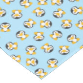 Nappe Pingouin Anniversaire Bleu (Angle)