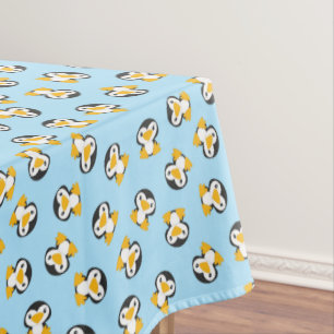 Nappe Pingouin Anniversaire Bleu