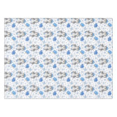 Nappe Pingouin de patinage sur glace de Noël bleu mignon (Devant (Horizontal))
