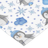 Nappe Pingouin de patinage sur glace de Noël bleu mignon (Angle)