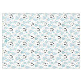 Nappe Pingouin d'hiver mignon bleu de Noël (Devant (Horizontal))