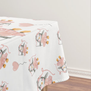Nappe Pingouin mignon Ballerina rose