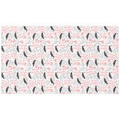 Nappe Pink and Black Hearts Love Lettering Valentine   (Devant (Horizontal))