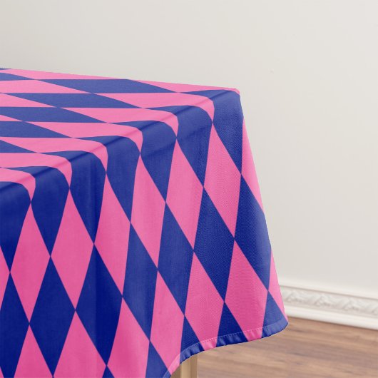 Nappe Pink and Blue Harlequin Checkered Design 