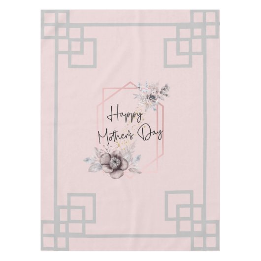 Nappe Pink and Grey Blue Purple Floral Mother's Day (Devant)