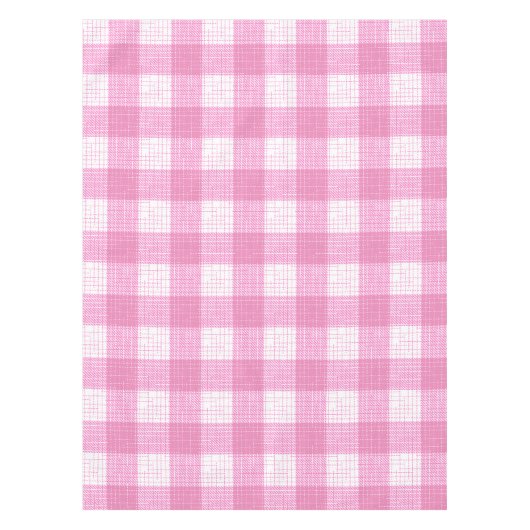 Nappe Pink and White Bold Checkered Plaid Design (Devant)