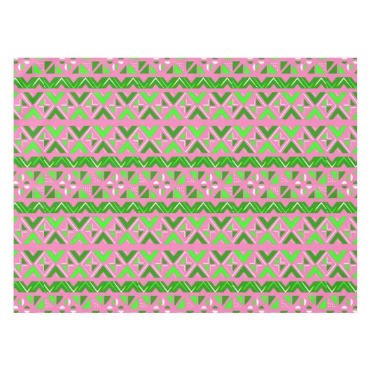 Nappe Pink & Green African Pattern (Devant (Horizontal))