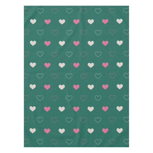 Nappe Pink & Green Heart Seamless Pattern Cute Minimal (Devant)
