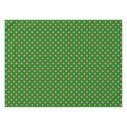 Nappe Pink On Green Polka Dots Pattern Design  (Devant (Horizontal))