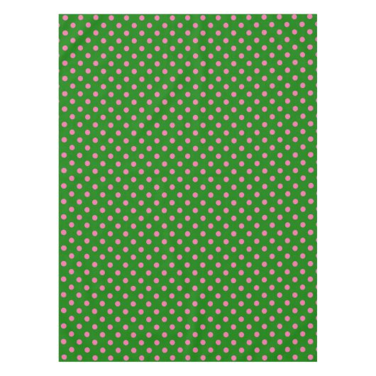 Nappe Pink On Green Polka Dots Pattern Design  (Devant)