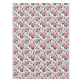 Nappe Pink Roses On Gray  (Devant)