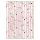 Nappe Pink Watercolor Floral Stripe Pattern (Devant)