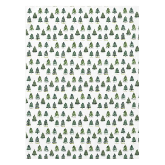 Nappe Pins motif Noël Vert Aquarelle (Devant)