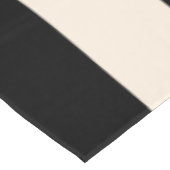 Nappe Piquet Mid-Century Moderne Abstrait Noir et Crème (Angle)
