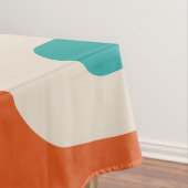 Nappe Piquet moderne du siècle Abstrait Turquoise et ora (In Situ)