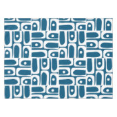 Nappe Piquet moderne moyen siècle Abstrait Motif bleu (Devant (Horizontal))
