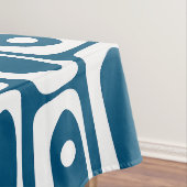 Nappe Piquet moderne moyen siècle Abstrait Motif bleu (In Situ)