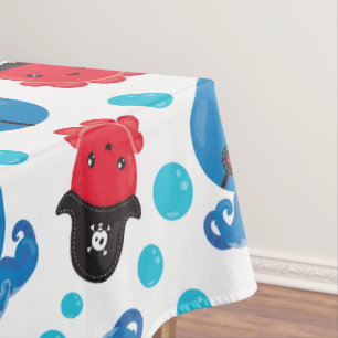Nappe Pirate Octopus, Motif de pieuvre, Animaux de mer