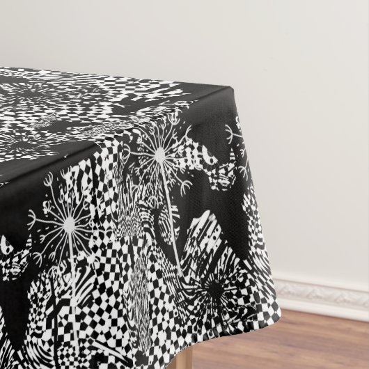 Nappe pissenlit noir et blanc (In Situ)