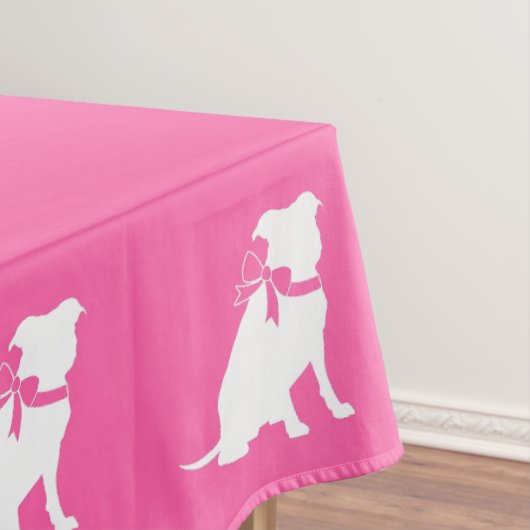 Nappe Pit Bull Chien Baby shower rose fille Pitbull (In Situ)