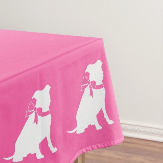 Nappe Pit Bull Chien Baby shower rose fille Pitbull (In Situ)