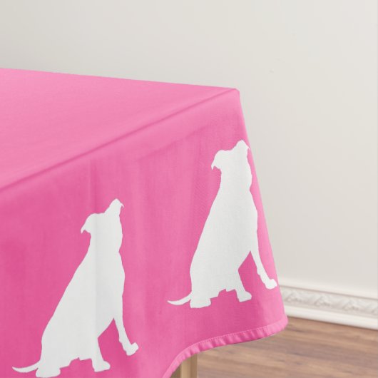 Nappe Pit Bull Chien Baby shower rose fille Pitbull (In Situ)