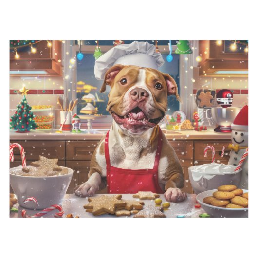 Nappe Pit Bull - Fête de Noël (Devant (Horizontal))
